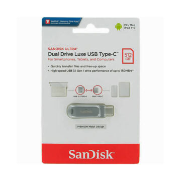 SDDDC4-512G-G46 SANDISK ULTRA DUAL DRIVE LUXE PENDRIVE 512GB USB Type-C 