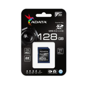 ADATA Premier Pro 128GB SDXC Memóriakártya UHS-I U3 (V30S) [95/60MBps]