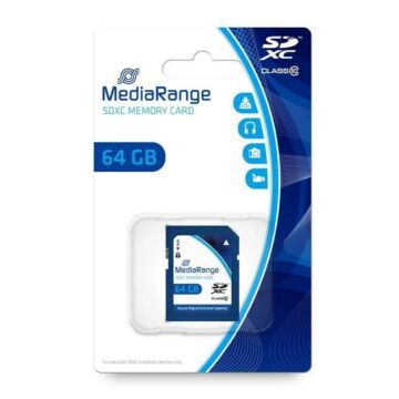MR965 MediaRange 64GB SDHC memóriakártya Cl10 