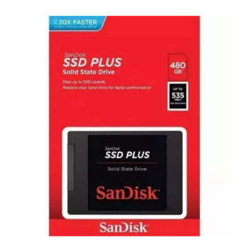 SANDISK PLUS Belső SSD 480GB SATA3 Fekete SDSSDA-480G-G26