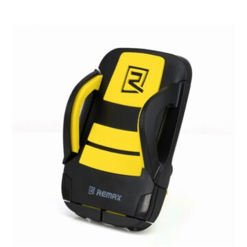RM-C13-black+yellow REMAX RM-C13 Autós telefontartó, Támasz 3,5 &quot;- 5,5&quot;, Szellőzőrácshoz, Fekete-sárga