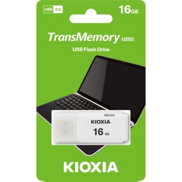 LU202W016GG4 Kioxia Pendrive 16GB Hayabusa U202 USB 2.0 Fehér