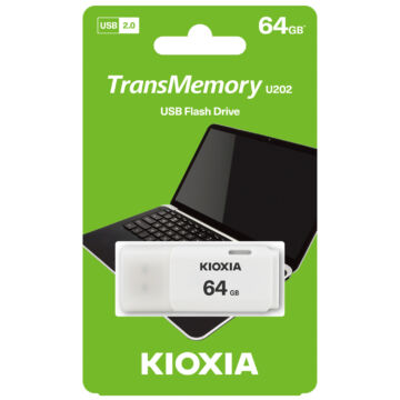 LU202W064GG4 Kioxia Pendrive 64GB Hayabusa U202 USB 2.0 Fehér