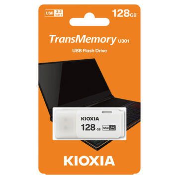 LU301W128GG4 Kioxia Pendrive 128GB Hayabusa U301 USB 3.2. gen.1 Fehér