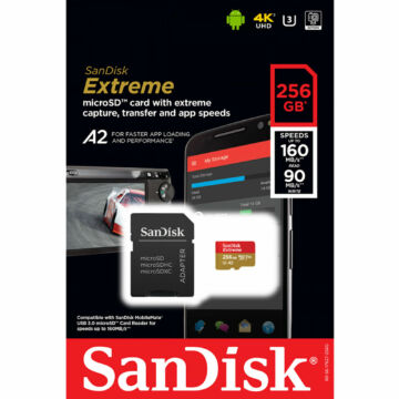 SDSQXA1-256G-GN6MA SanDisk Extreme 128GB micro SDXC [160/90 MBps] UHS-I U3 A2 Mobile