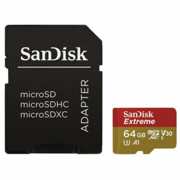 SanDisk Extreme 64GB Micro SDXC U3 V30 (170/80 MB/s) + Adapter