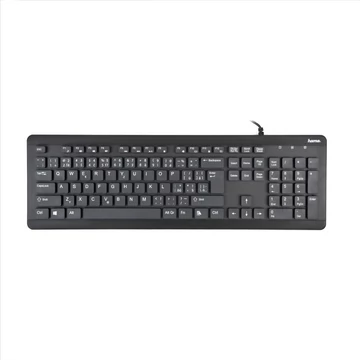Hama KC-600 vízálló billentyűzet USB csatlakozással CZ/SK kiosztással - fekete