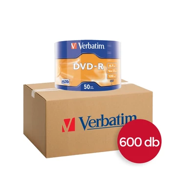 Verbatim DVD-R 16X lemez 4,7 GB 120 perc - 50 db shrink csomagolás