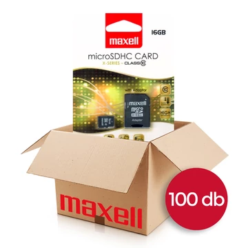 Maxell X-series 16GB micro SDHC memóriakártya Class 10 adapterrel 90 MB/s - 100 db
