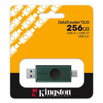 Kingston DataTraveler Duo G2 pendrive 256GB USB 3.2 USB-A + USB-C - zöld (DTDEG2/256GB)