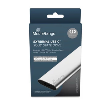 MediaRange külső SSD 480GB Type-C M2 - ezüst