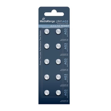 MediaRange AG3 LR41 1,5V alkáli gombelem - 10 db