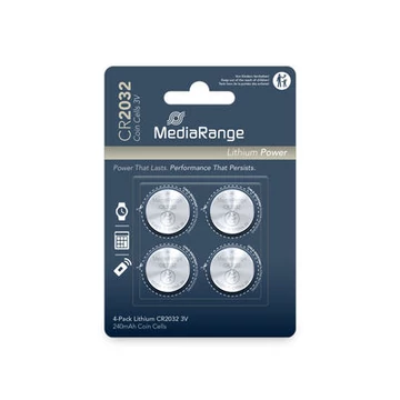 MediaRange CR2032 lítium gombelem - 4 darabos csomag