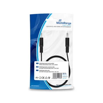 MediaRange 3.5mm Jack AUX kábel 1m - fekete