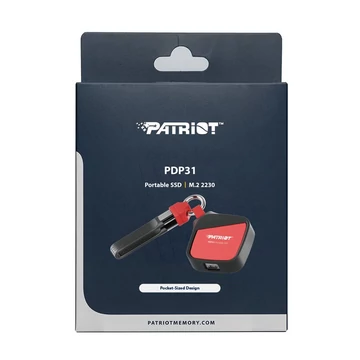 Patriot PDP31 külső SSD 500GB USB-C 3.2 Gen 2 - piros (1000/1000 MB/s)