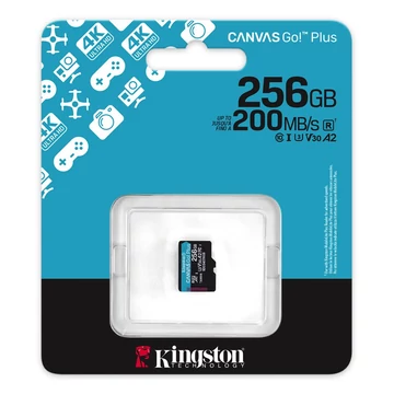 Kingston Canvas Go! Plus microSDXC 256GB UHS-I A2 U3 Class 10 (200/160 MB/s) - (SDCG4/256GBSP)