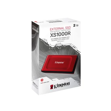 Kingston XS1000R külső SSD 2TB USB 3.2 Gen 2 Type-C 1050/1000 MB/s - piros