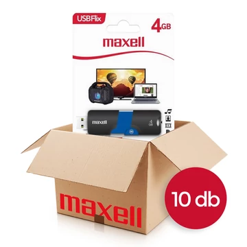 Maxell FLIX USB 2.0 pendrive 4GB - fekete-zöld (10 db)