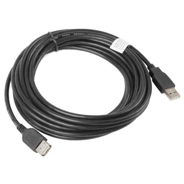 Lanberg USB 2.0 hosszabbító kábel AM - AF 5m - fekete