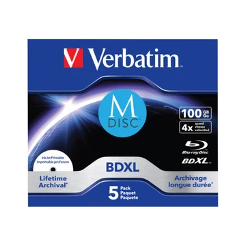 Verbatim M-DISC BD-R 100GB 4x Printable jewel box. 1db - 43834