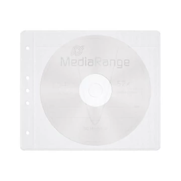 MediaRange lefűzhető CD tasak - fehér (50db)