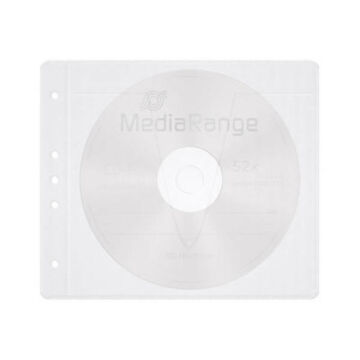 MediaRange Lefûzhető CD tasak fehér 50db - BOX60