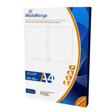 MediaRange fotópapír 7 mm-es DVD-tokokhoz matt bevonattal (50 db)