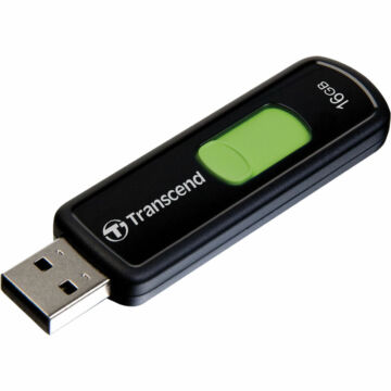 Transcend 16GB USB 2.0 Pendrive Jetflash 500 Fekete / Zöld - TS16GJF500