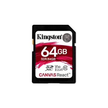 Kingston 64GB Canvas React SDXC Memóriakártya (100/80 Mb/s) - SDR/64GB