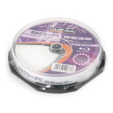 Freestyle BD-R Blu-Ray lemez 25GB 6X teljes felületén nyomtatható - cake (10 db) (40877)