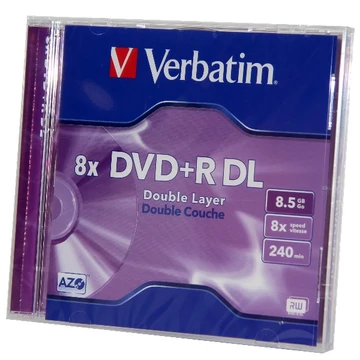 Verbatim DVD+R DL 8X 8,5 GB lemez normál tokban (1)