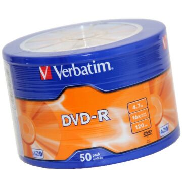 Verbatim DVD-R 16X Lemez - Shrink (50) - 43788