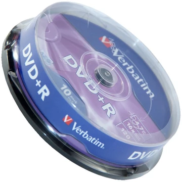 Verbatim DVD+R 16X lemez 4,7 GB - Cake (10) (D345)