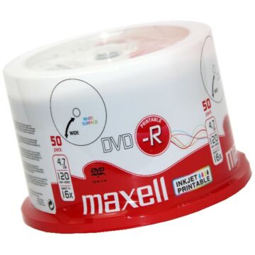 Maxell DVD-R 16X Teljes Felületén Nyomtatható Lemez - Cake (50) - 275701_40