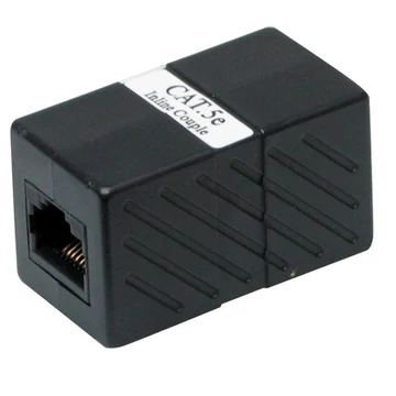UTP patch kábel toldó 2xRJ45 Cat5E - fekete (D1719)