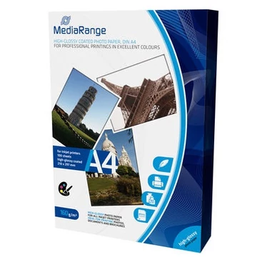 Mediarange MRINK105- Papír A4 Ph. H.Glossy 160 g,100Db - MRINK105