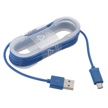 Omega Fabric Braided Micro USB Cable 1,5M Blue - 43285_1