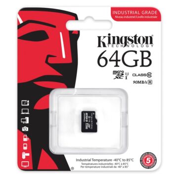 Kingston 64GB Micro SDXC Memóriakártya UHS-I Industrial Temp (90/45 Mb/S) (SDCIT/64GBSP) - SDCIT_64GBSP