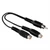 Hama Audio adapter, 2x RCA aljzat, 1x RCA dugó