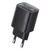 USAMS CC229 hálózati töltő USB+Type-C aljzat 30W, GaN, PD gyorstöltő, LED kijelző Fekete