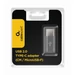 Gembird microUSB - Type-C átalakító adapter - fekete