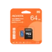 ADATA Premier microSDXC memóriakártya 64GB Class 10 UHS-I U1 V10 A1 adapterrel - fekete-kék