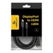 Gembird DisplayPort - HDMI videokábel 1m - fekete (CC-DP-HDMI-1M)