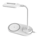 Platinet LED asztali lámpa beépített vezeték nélküli töltővel 5W - fehér