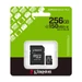 Kingston Canvas Select Plus micro SDXC memóriakártya adapterrel 256GB Class 10 UHS-I U1 V10 A1 (150 MB/s olvasási sebesség)